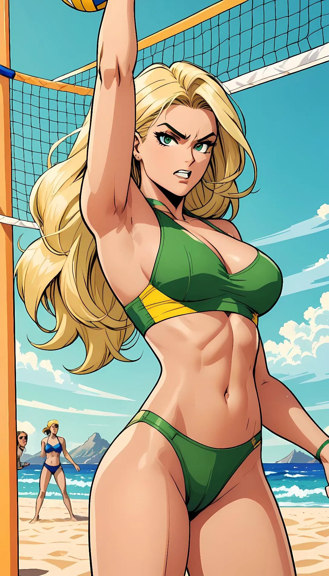 Museland-Beach Volleyball with She Hulk-BeachEpisode-SexyUnderboob