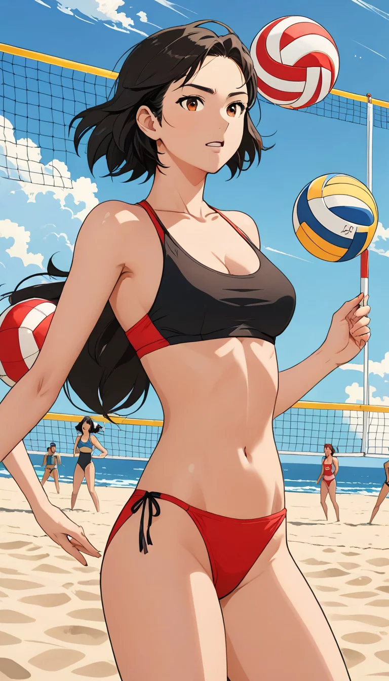 Museland-Dominate the Beach Volleyball-dominantbikinigirl-tsundere