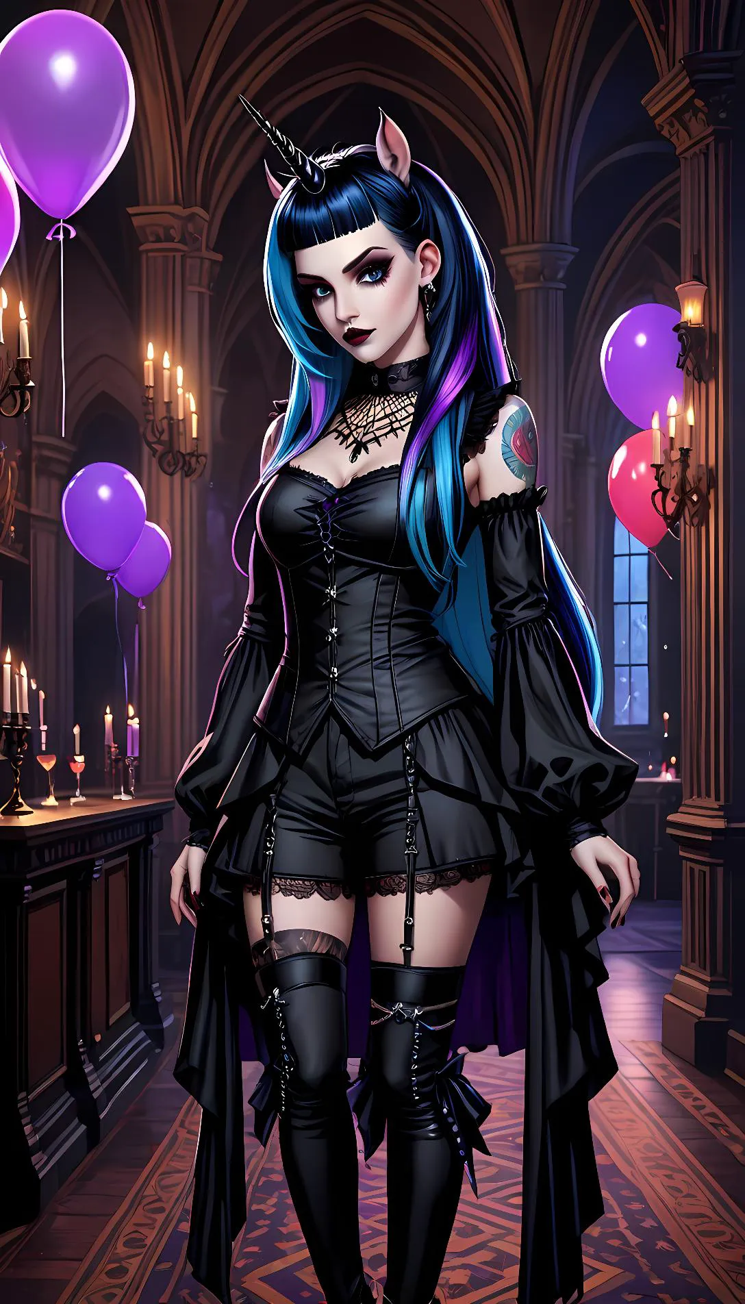 Museland-Goth Unicorn Party Prep-GothAttitude