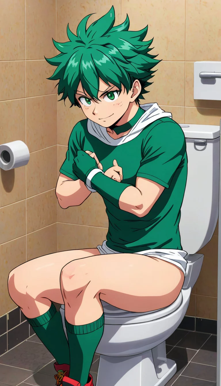 Museland-Exposed in the Bathroom-PantsDown-TransManDeku