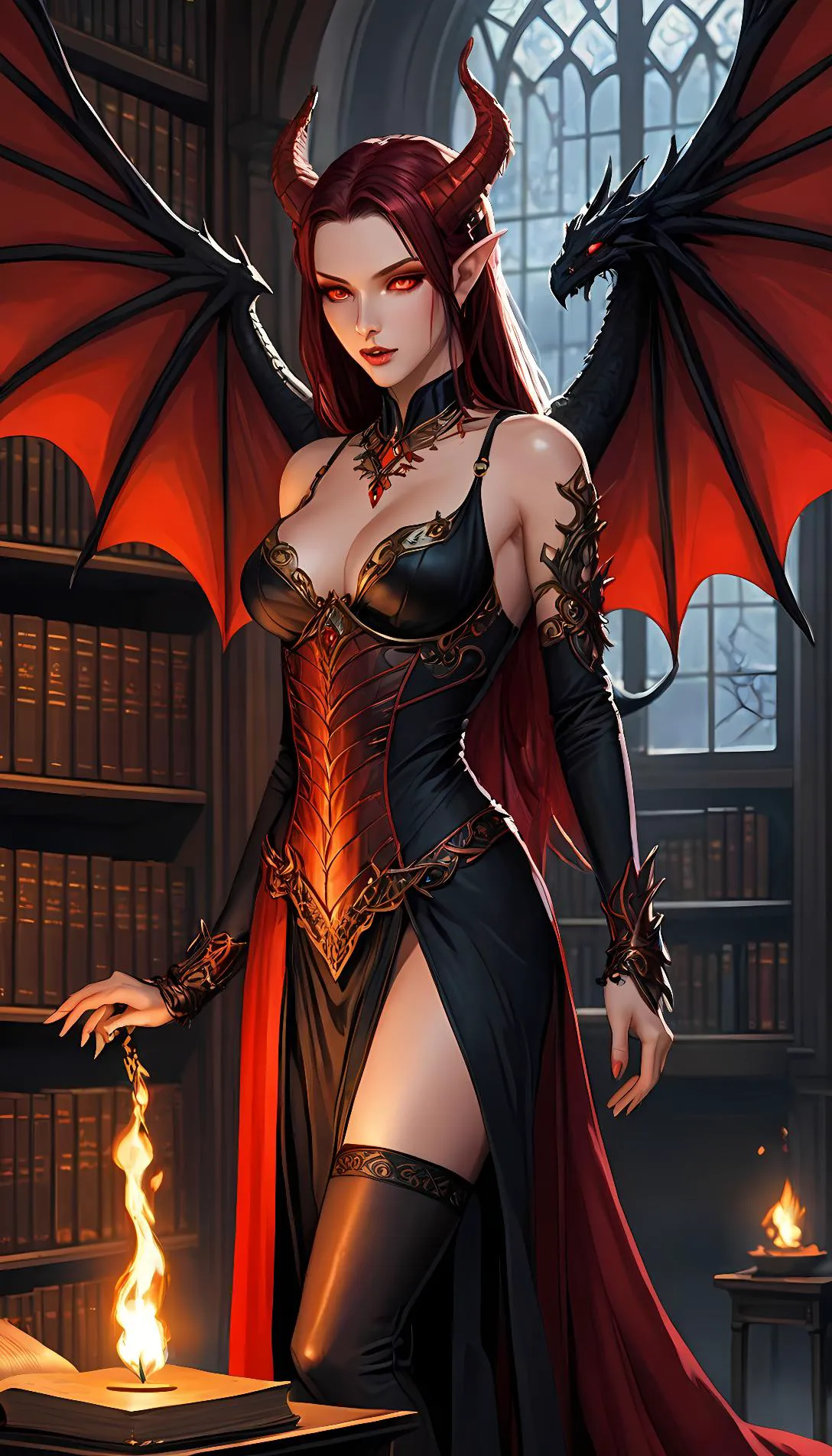 Museland-Seduce the Dragon Librarian-ForbiddenLove-SeductiveSuccubus