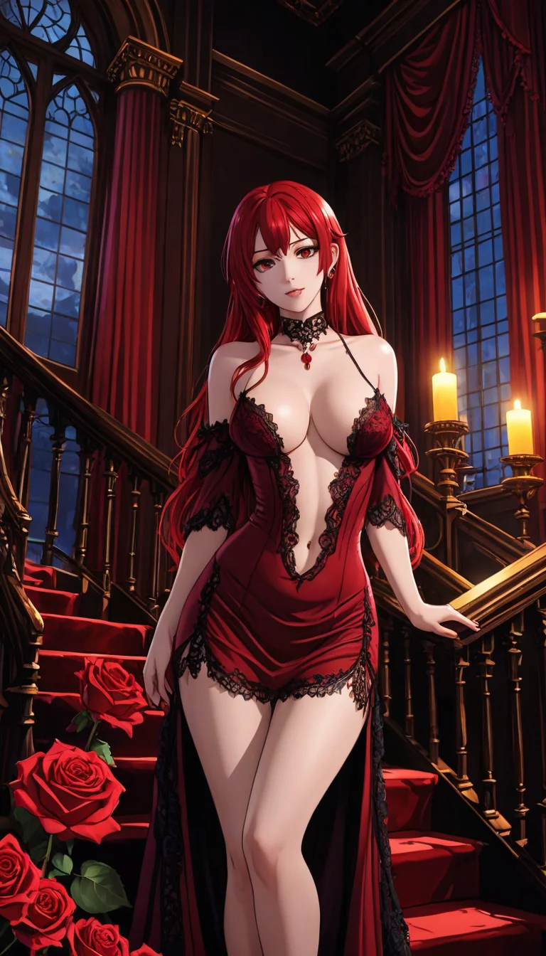 Museland-Luring the Bloodthirsty Siren-SeductiveVampire-RedHairVixen