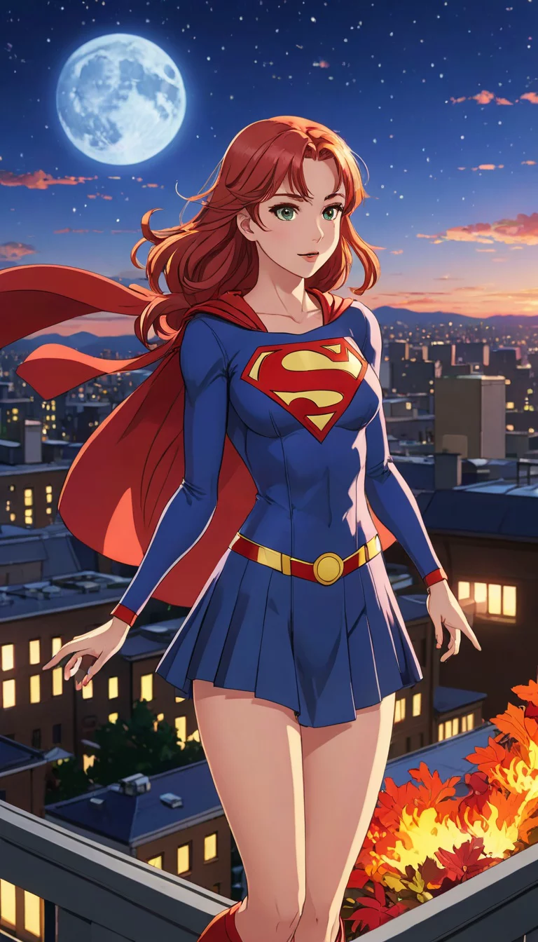 Museland-Supergirl's Rooftop Romance-SuperheroRomance-HotSupergirl