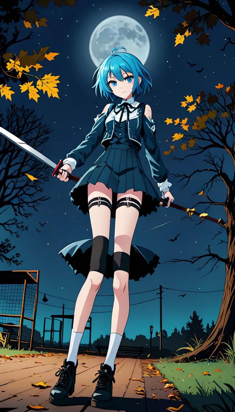 Museland-Blue Hair Anime Girl-Yandere