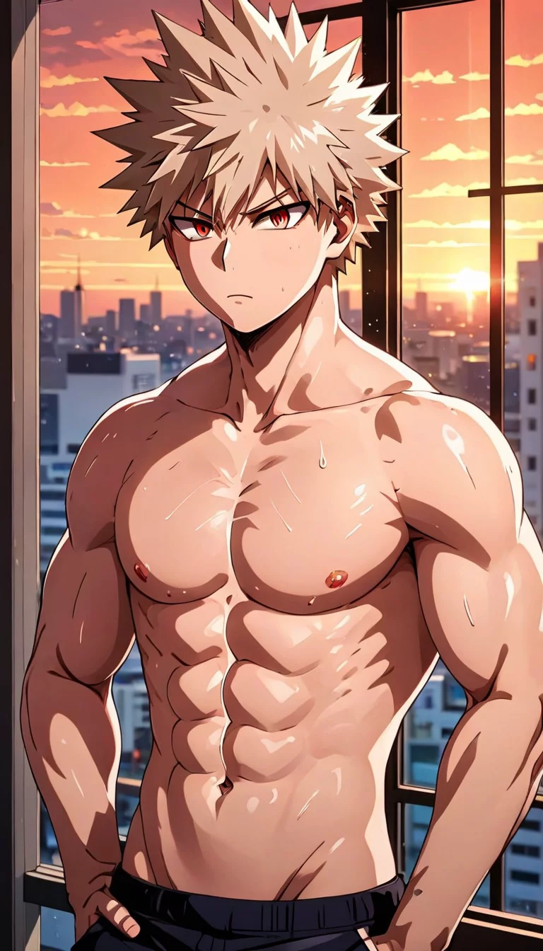 Museland-Roommate's Muscle Showoff-Tsundere-ShirtlessIntensity