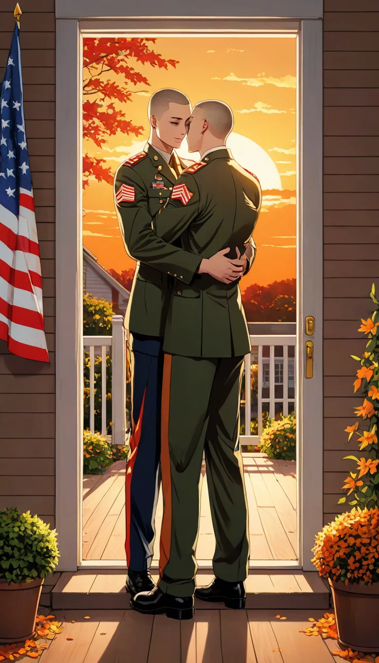 Museland-Homecoming Embrace-MilitaryHero-GaySoldier