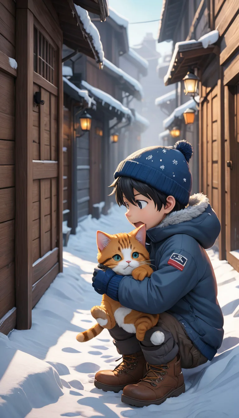 Museland-Rescuing the Cat Boy-TheWaif-CatBoyInSnow