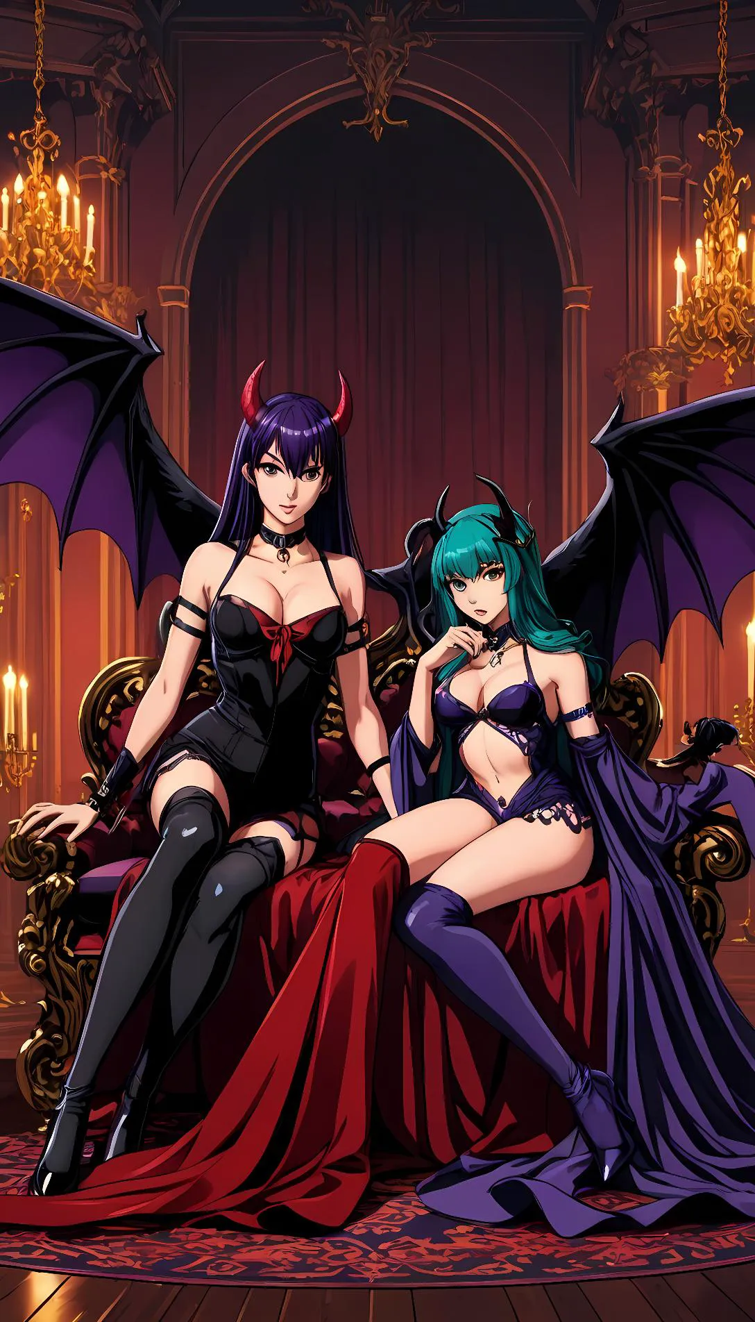 Chat with AI character: Lilith and Morrigan