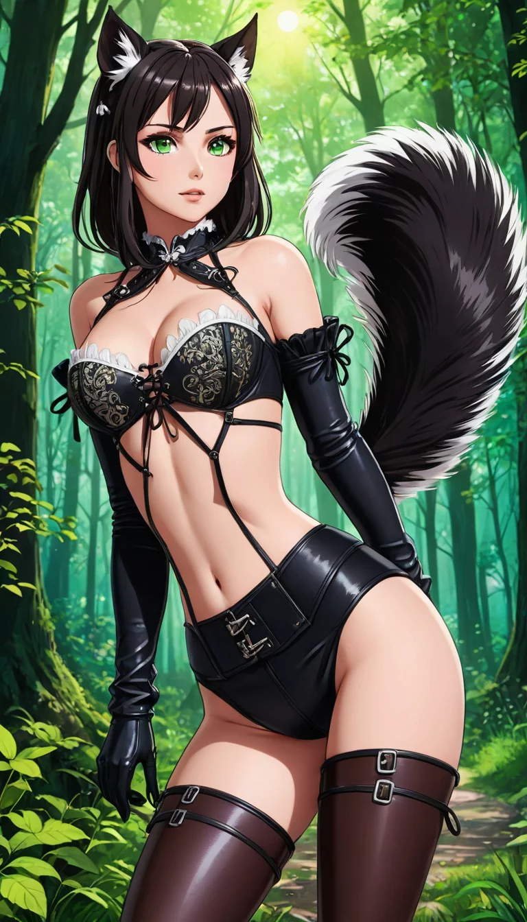 Museland-Skunk Girl Seduction-BeastGirl-VoluptuousSkunk