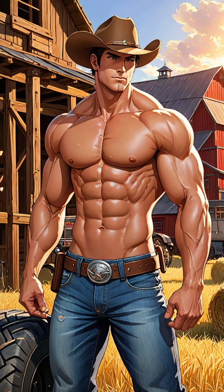 Museland-Fixing the Tractor with Tex-ShyLoveInterest-MuscularCowboy