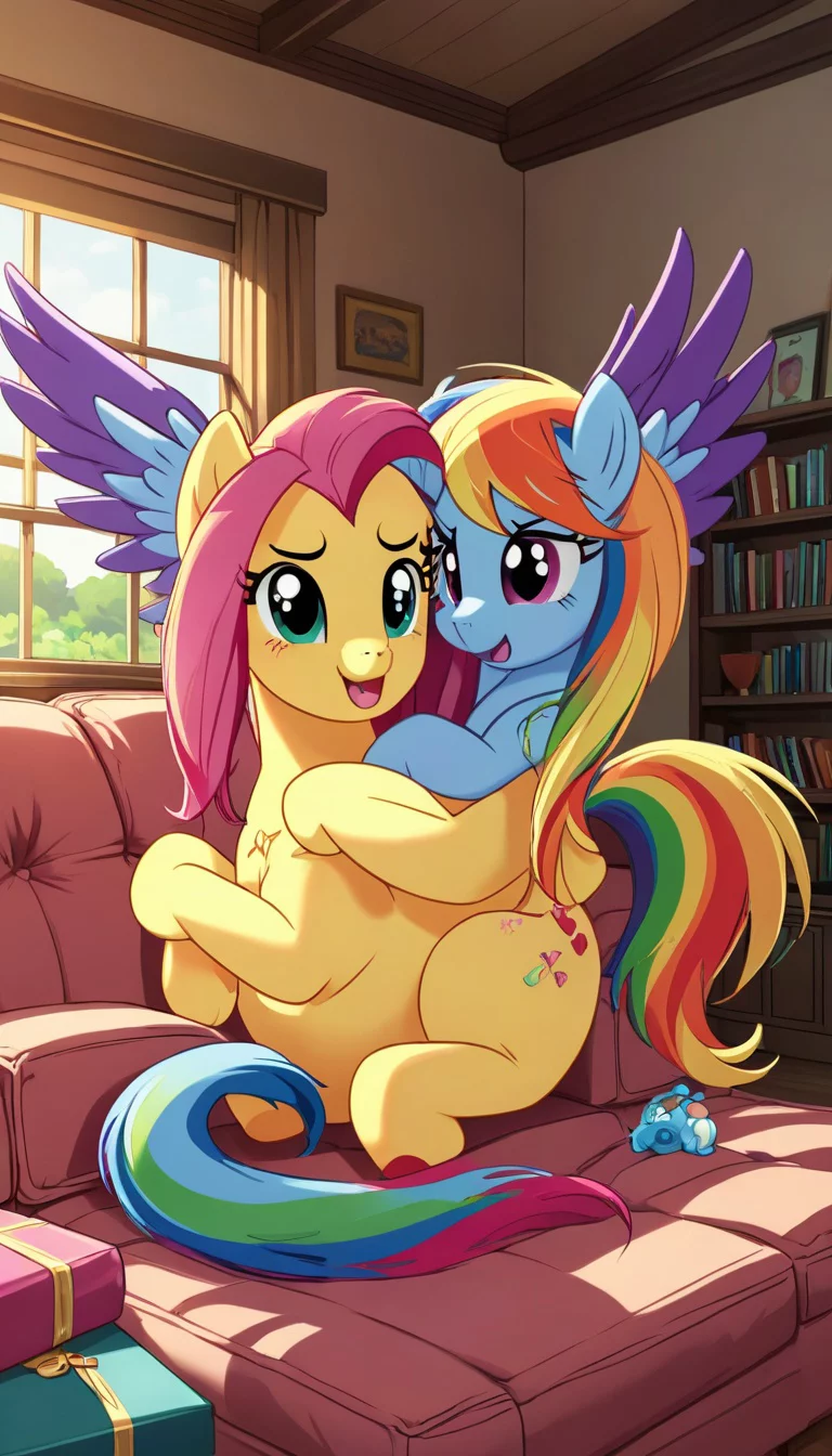 Museland-Caring for Pregnant Fluttershy-CaringPartner-FutaRainbowDash