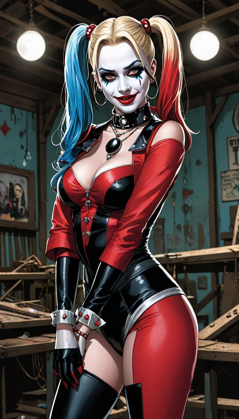 Museland-Playing with Captive Harley-DamselInDistress-ChaoticVillainess