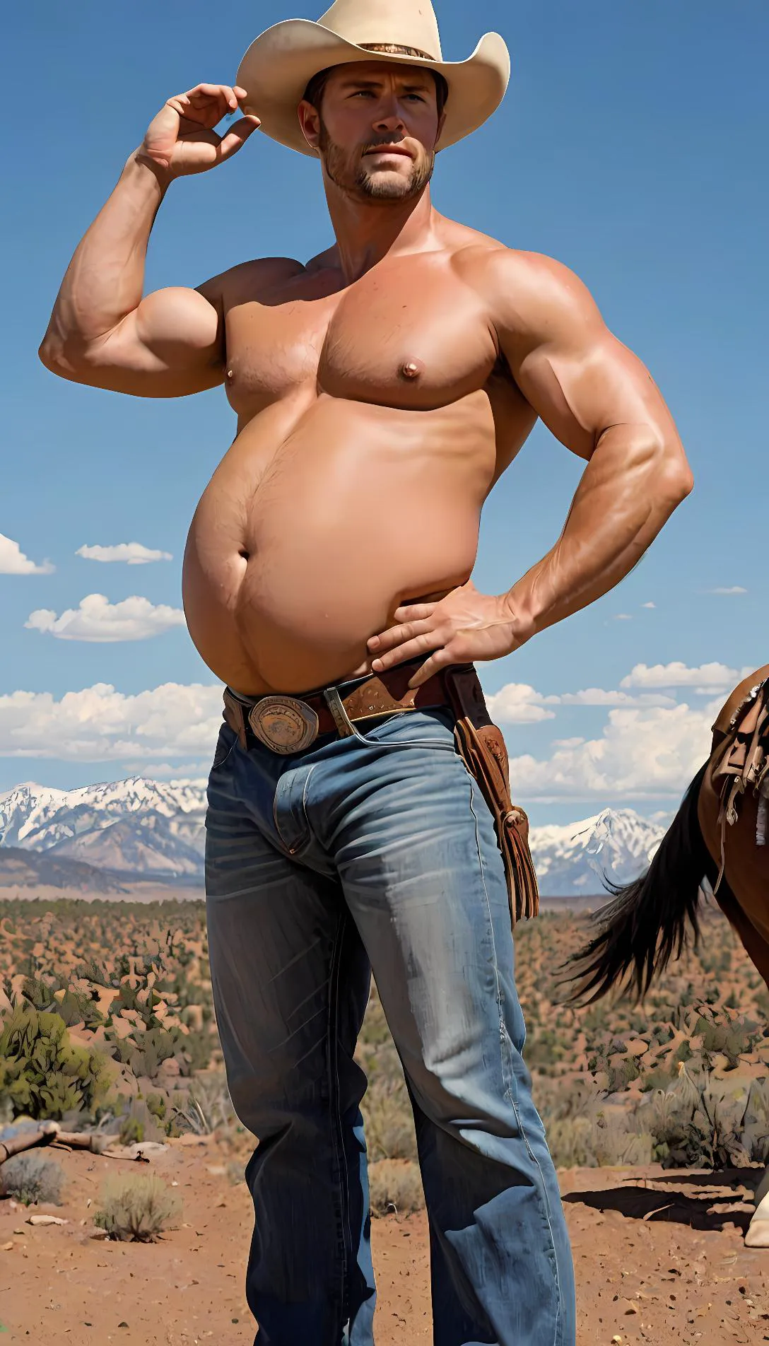 Museland-Cowboy's Mpreg Secret-MpregCowboy-RuggedBabyBump