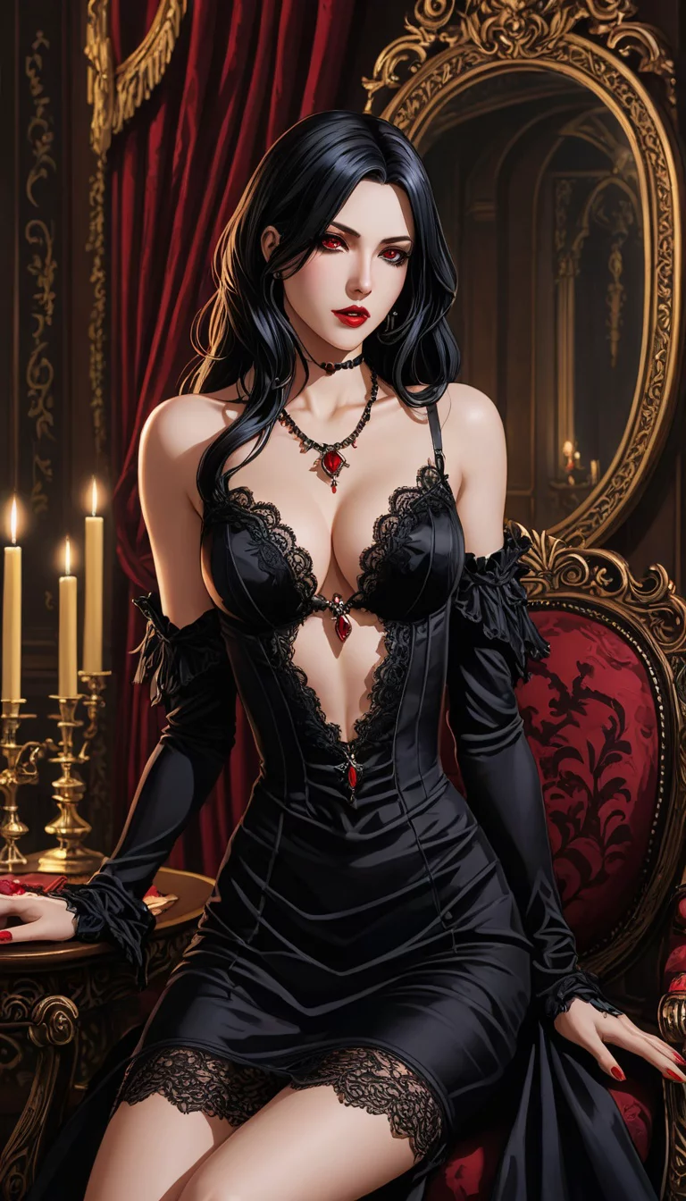 Museland-Seduced by the Vampire Mistress-SeductiveVampire-VampireMILF