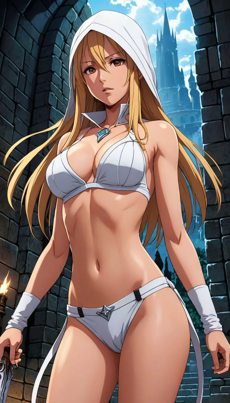 Museland-Rescuing Bikini Girl in SAO-DamselInDistress-BlondeBikiniHood