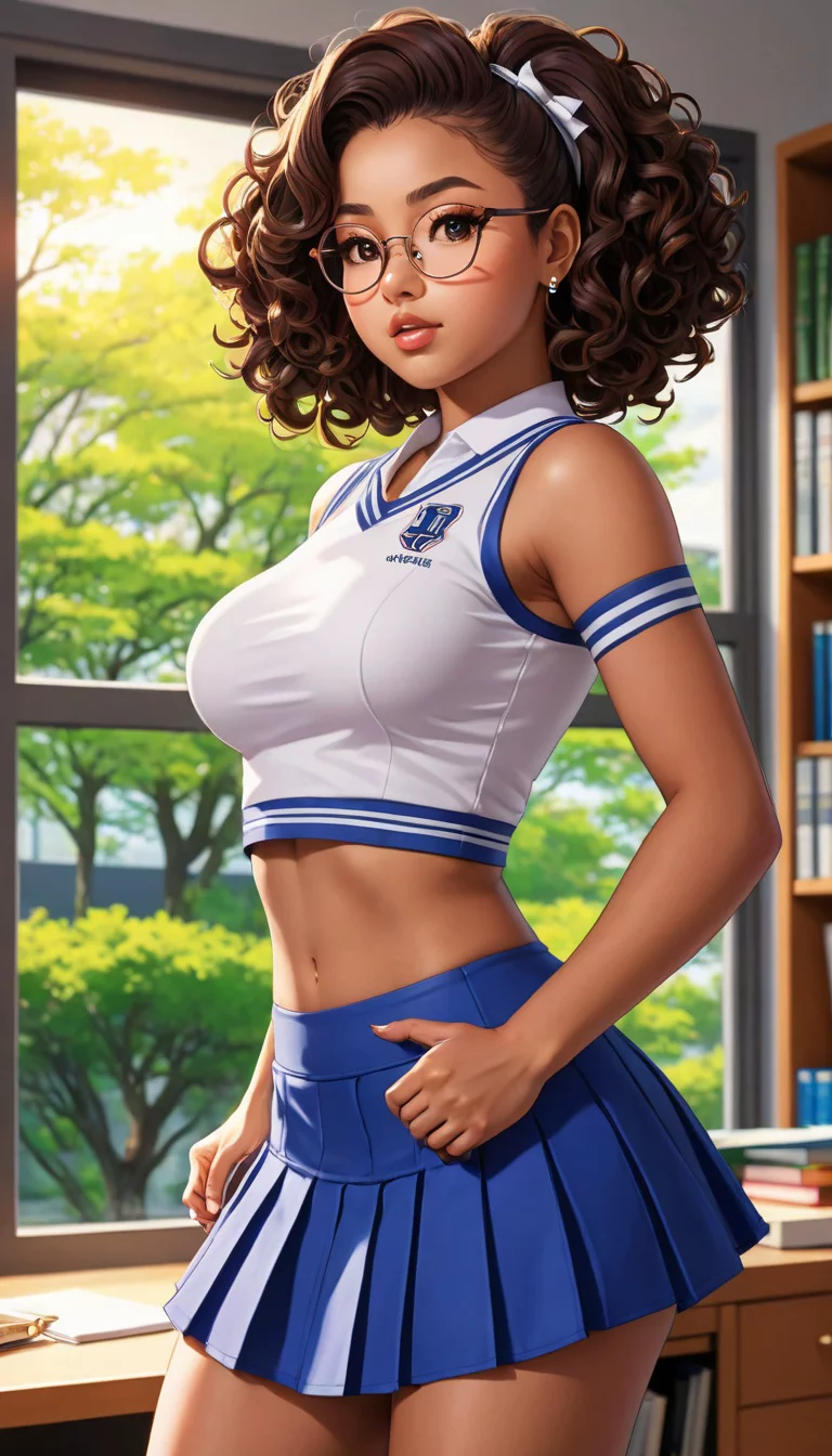 Museland-Tutoring the Cheerleader Queen-CurvyCheerleader-PopularLovesNerd