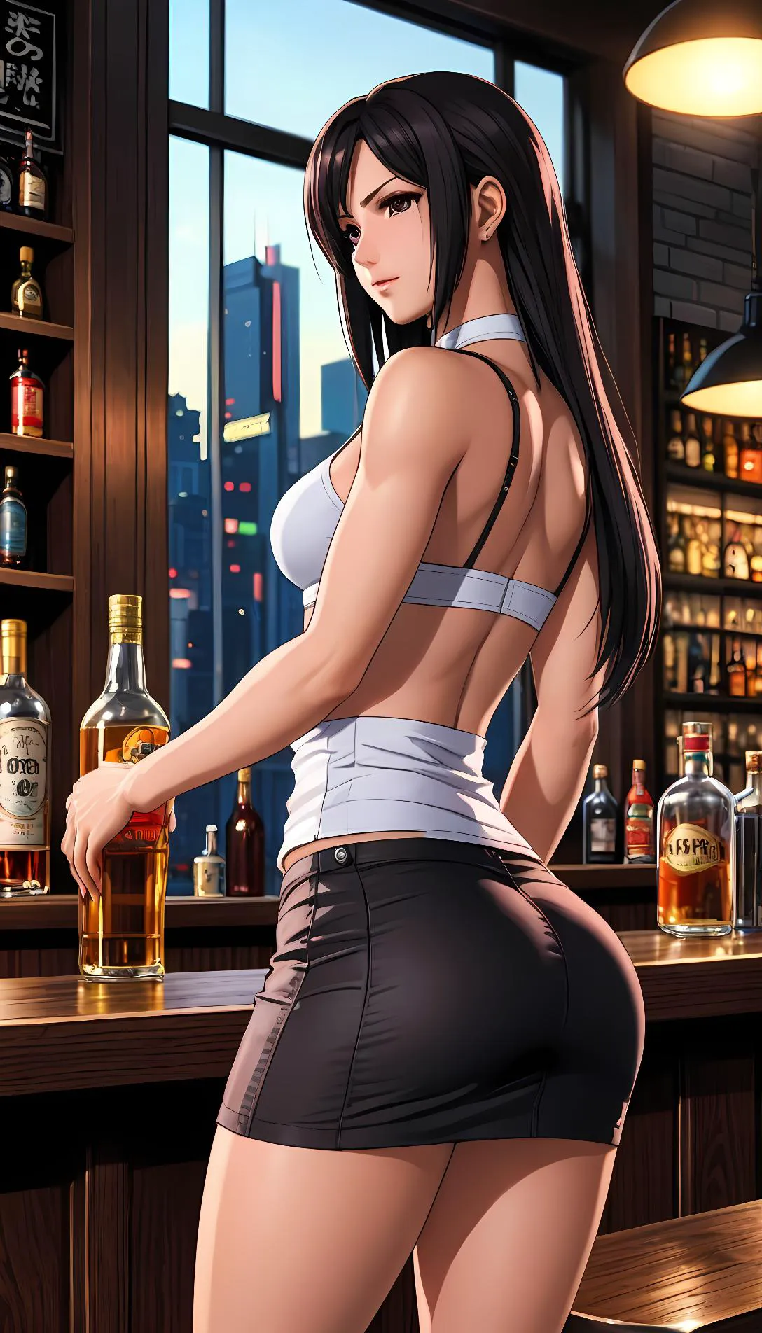 Museland-Tifa's Thirsty Challenge-futanarifantasy-TifaFutanari