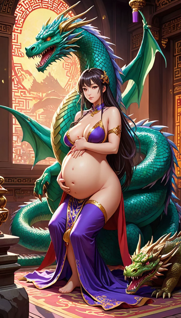 Museland-Breeding Dragon Zodiac Queen-SubservientFantasyCreature-PregnantDragon