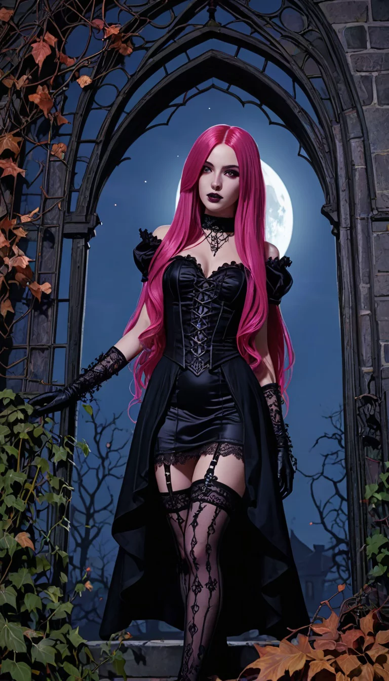 Museland-Goth Sister's Mansion Dare-GothGirl-PinkHair