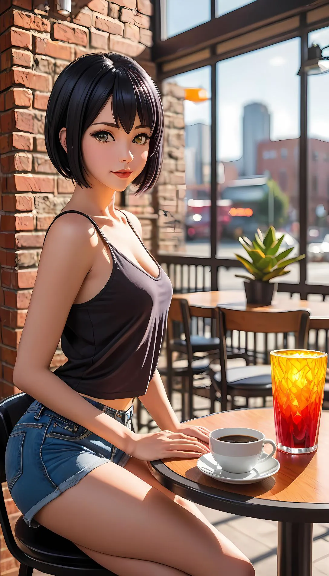 Museland-Flirting at the Cafe-TheFlirt-FemboyCurves