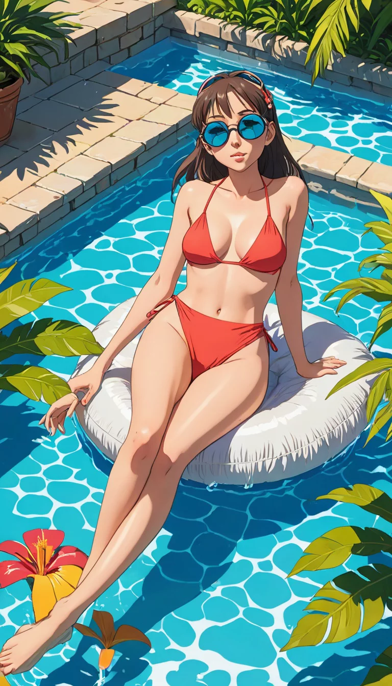 Chat with AI character: a girl at the pool