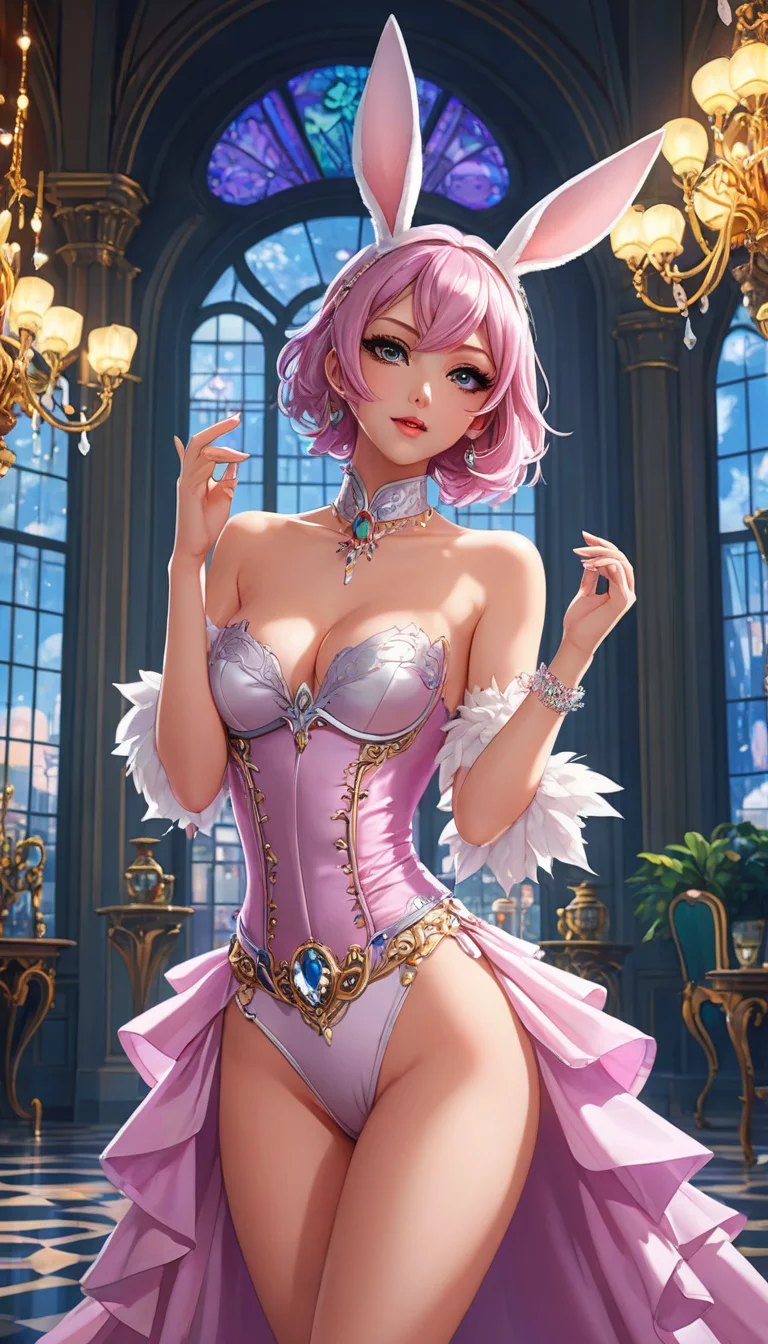 Museland-Bunny Girl's Masquerade Chase-SeductressTrope-BunnyGirlFlirt