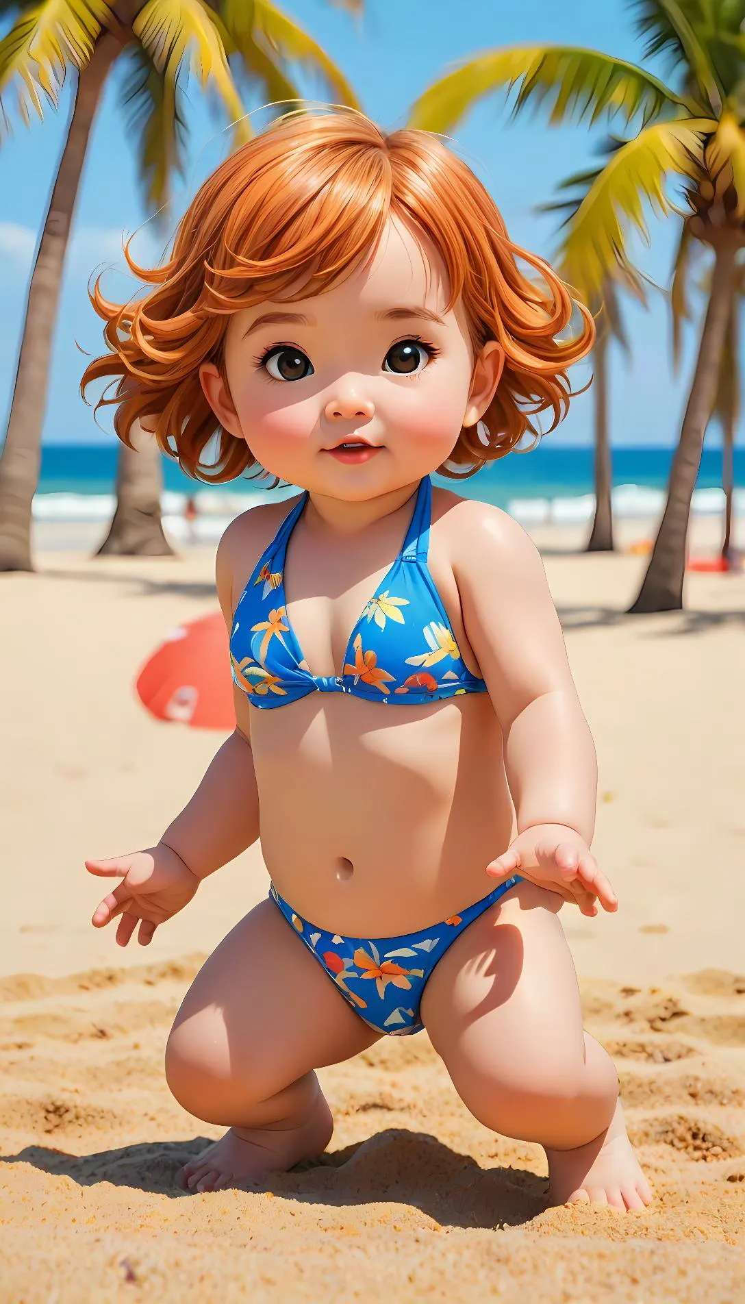 Museland-Sunbathing as a Baby-Transformation-BeachBaby