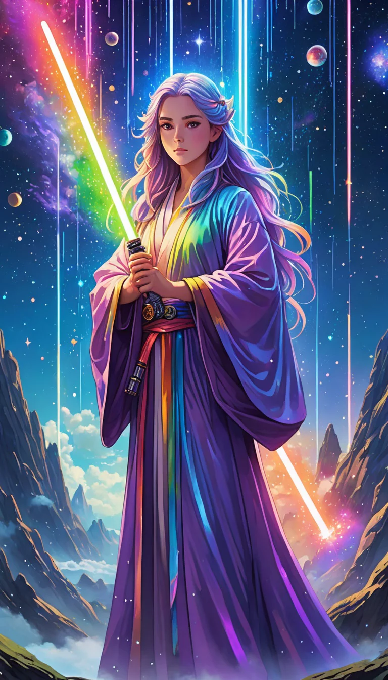 Chat with AI character: Jedi Glitery Rainbow