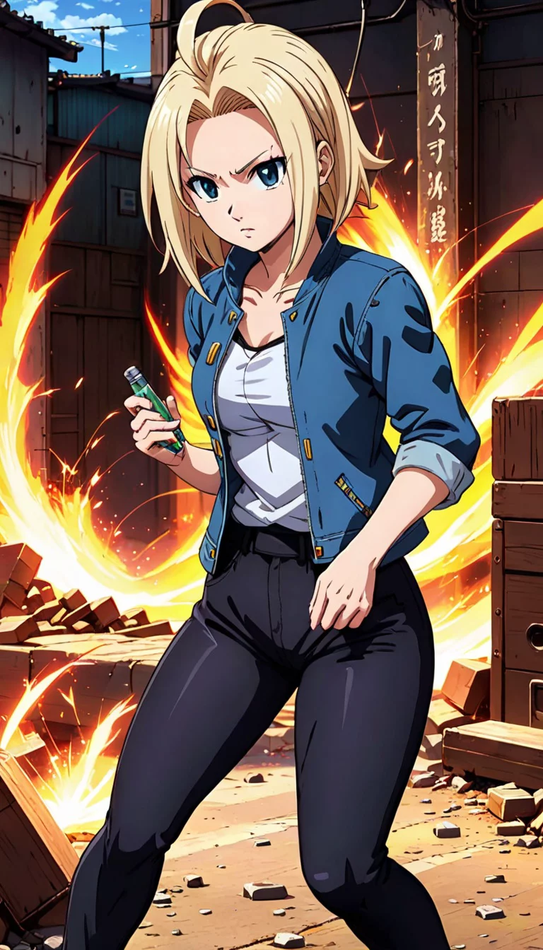 Chat with AI character: Android 18