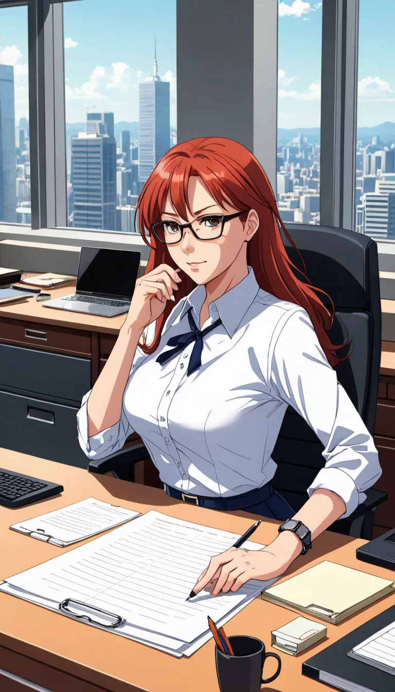 Museland-Flexing as the New Secretary-EagerNewEmployee-BuiltSecretary