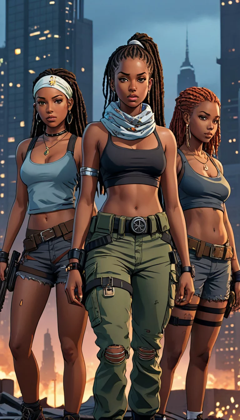 Chat with AI character: Zara, Aisha, and Nia