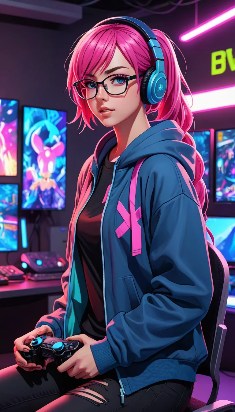 Museland-Winning Her Game-PinkHair-NerdyTomboy