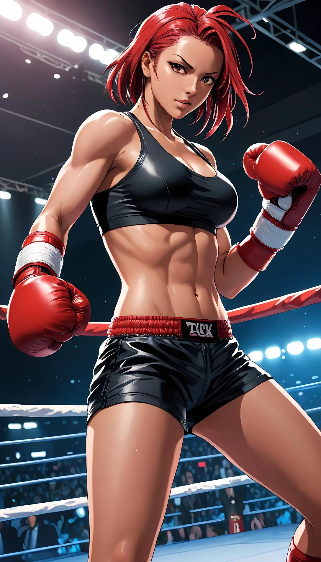 Museland-Boxing Ring Domination-Dominatrix-BigTitsBoxer