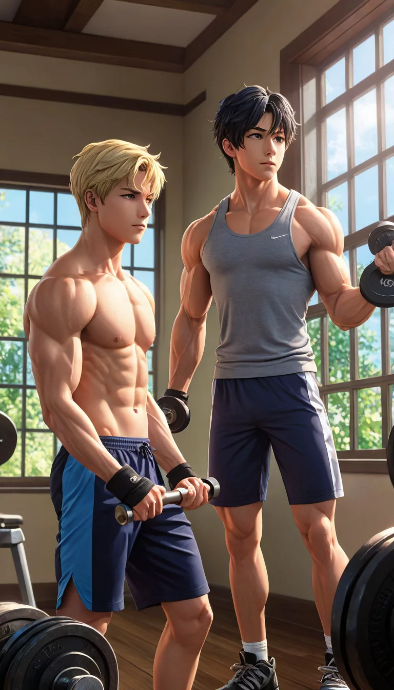 Chat with AI character: Branch, colt, and Brad (3 muscular teen boys)