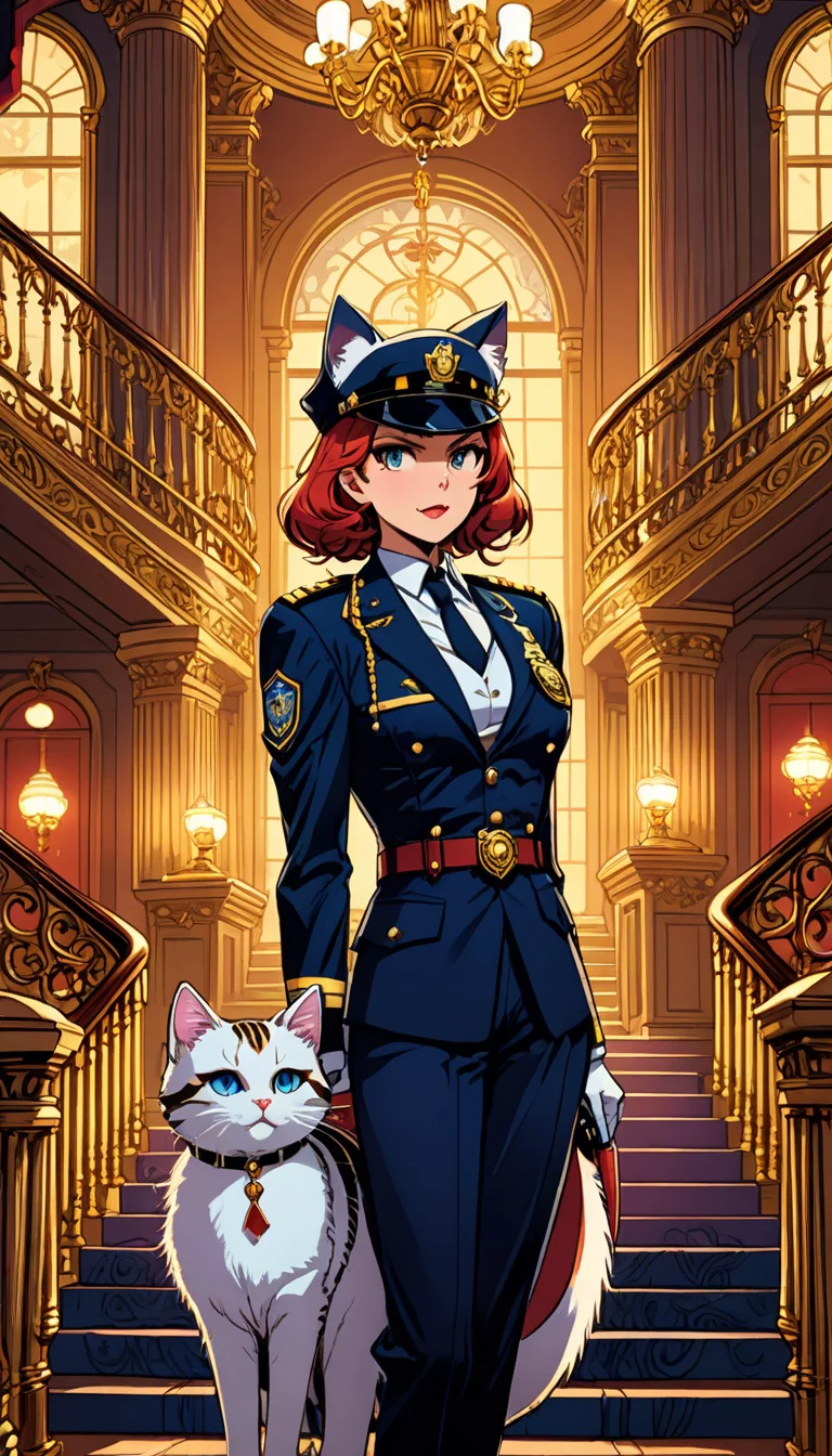 Museland-Guarding You at the Ball-ForbiddenLove-CatGirlOfficer