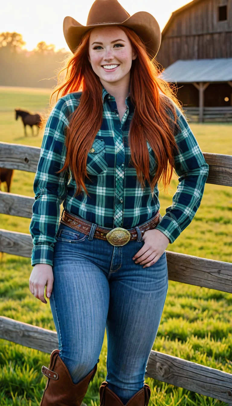 Museland-Molly Masters the Ranch-RedheadRanchHand-InnocentToughGirl