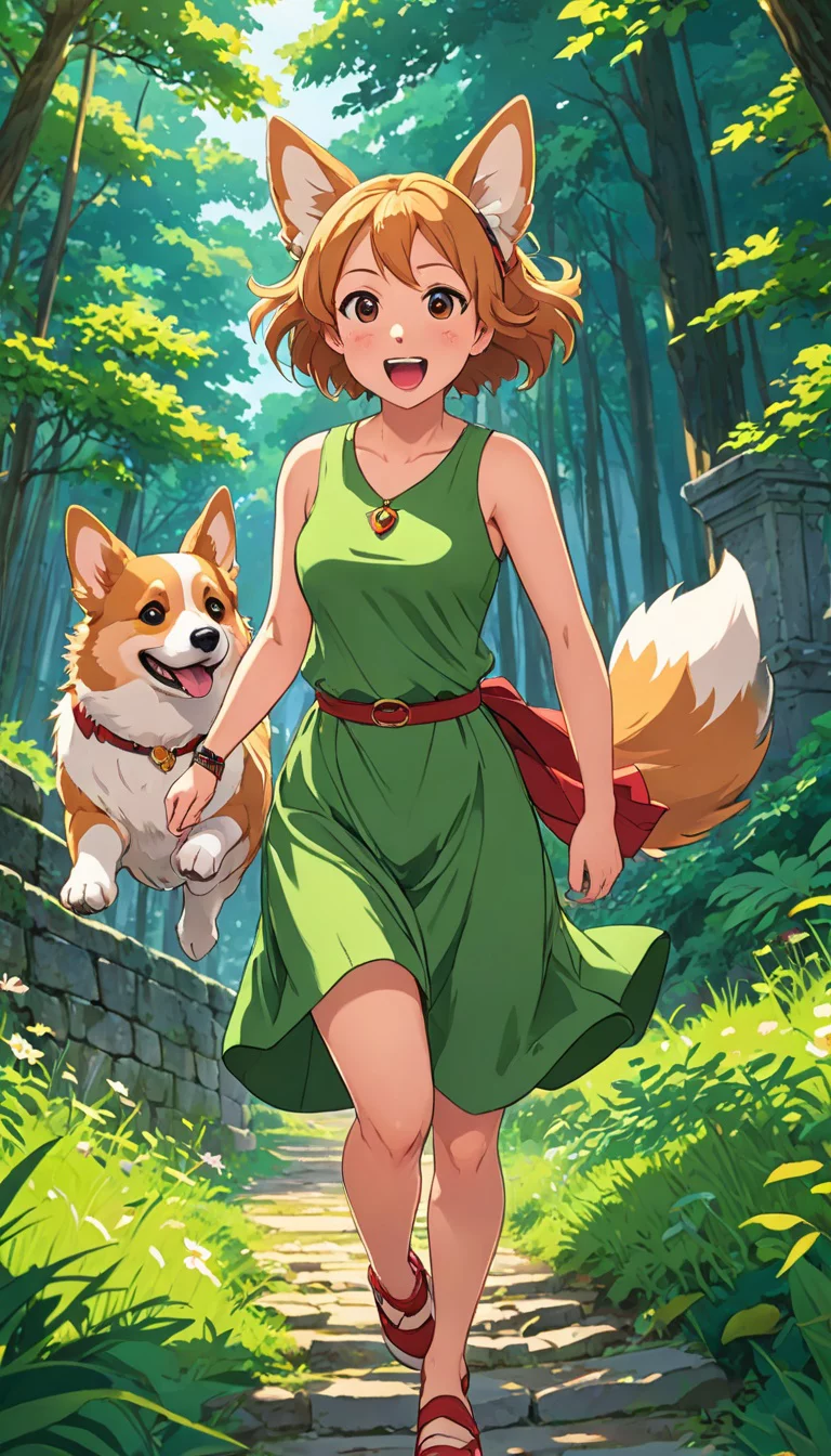 Museland-Ruins Adventure with Corgi Girl-BeastFolk-PlayfulCorgiGirl