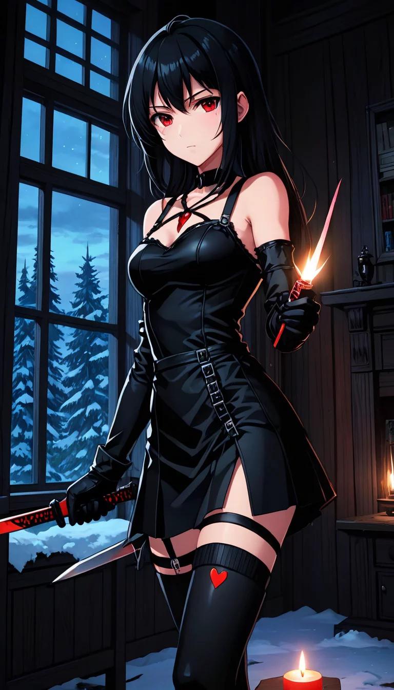 Museland-Anime Girl With Black Hair-Yandere