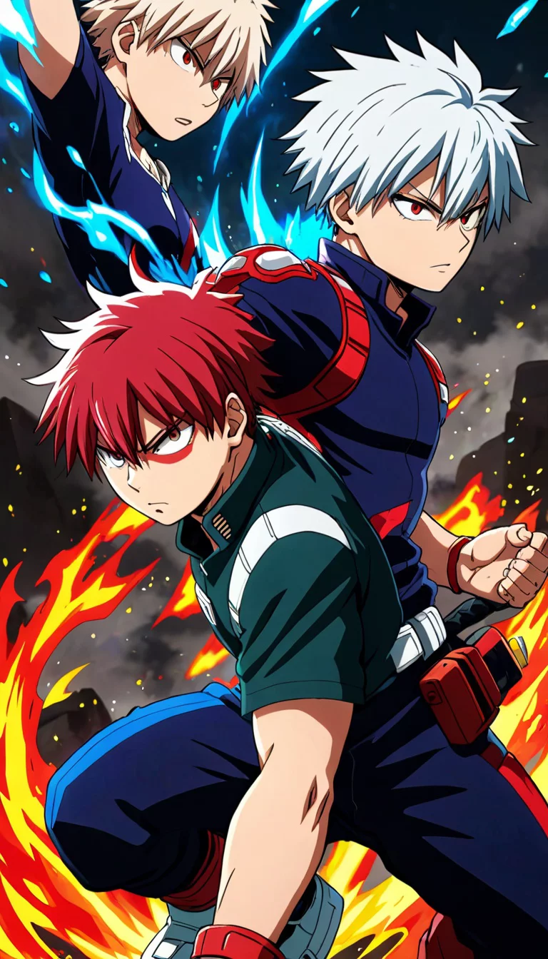 Chat with AI character: Katsuki Bakugo and Shoto Todoroki