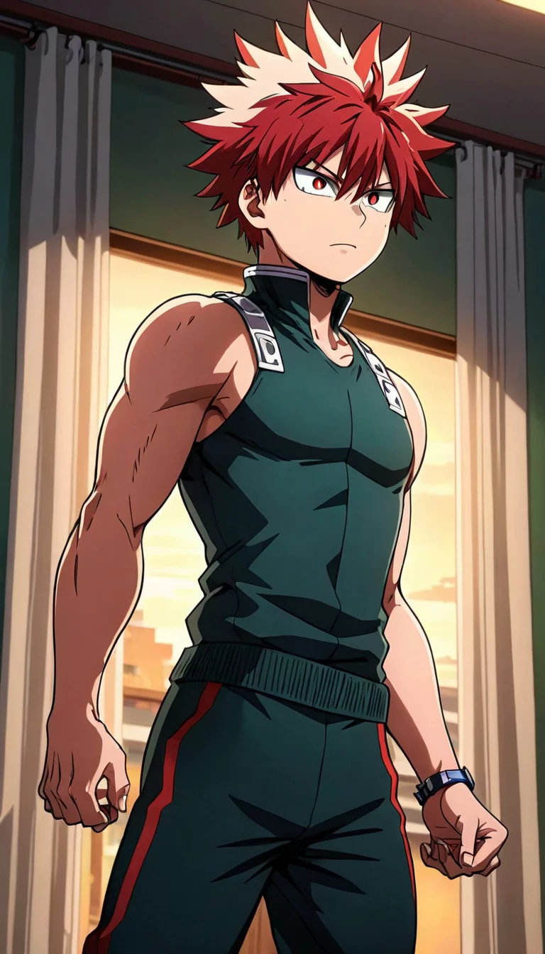 Chat with AI character: Kirishima Bakugo Kaia witch is u Bakugo and Mina and deku and shto