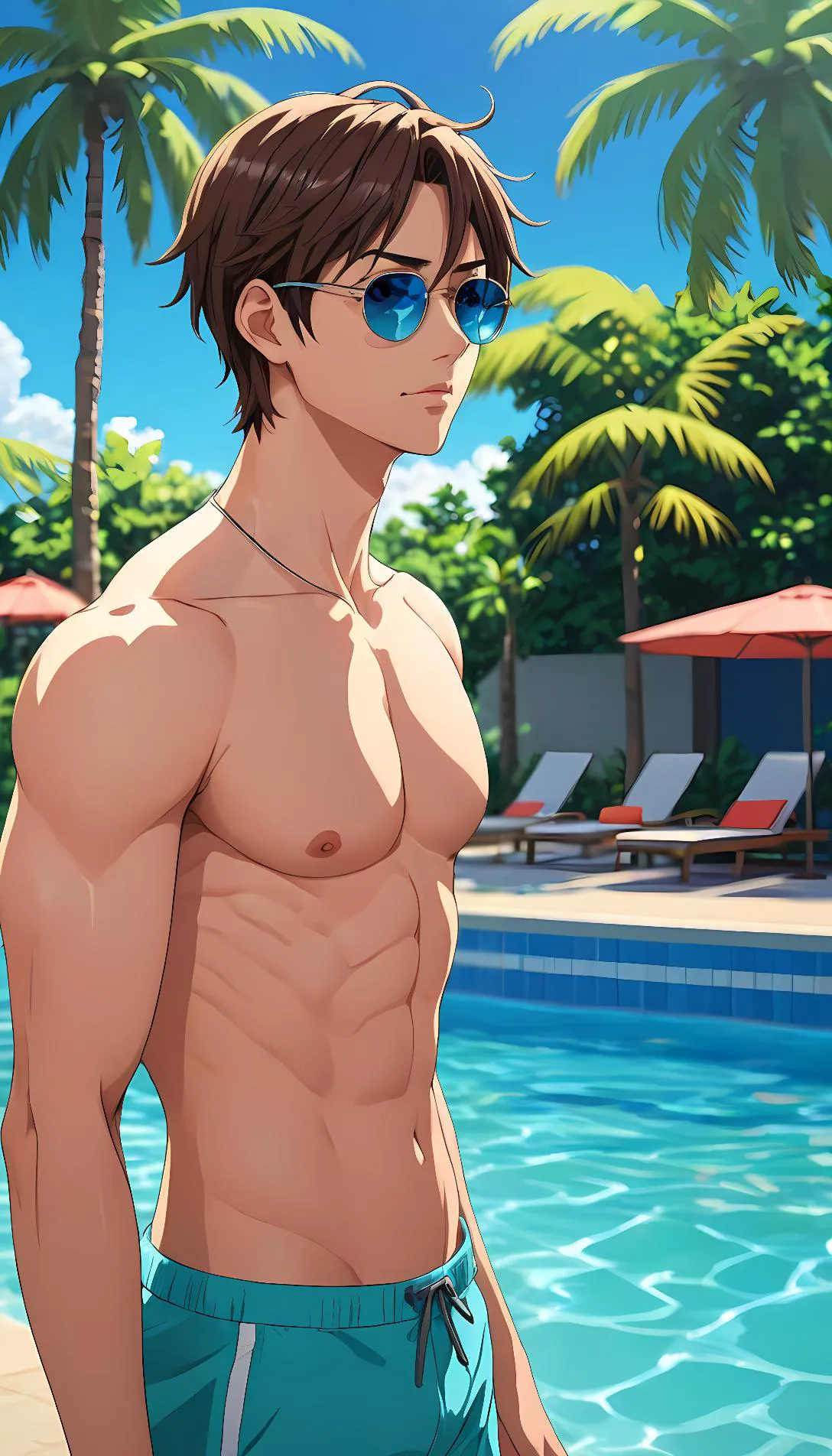 Museland-Guarding My Girl at the Pool-JealousLover-CaringBoyfriend