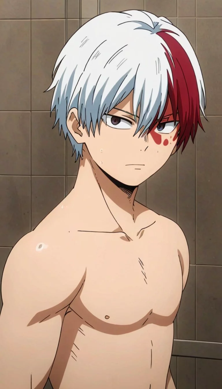 Museland-Showering with Todoroki-UnexpectedIntrusion-HalfHalfHair