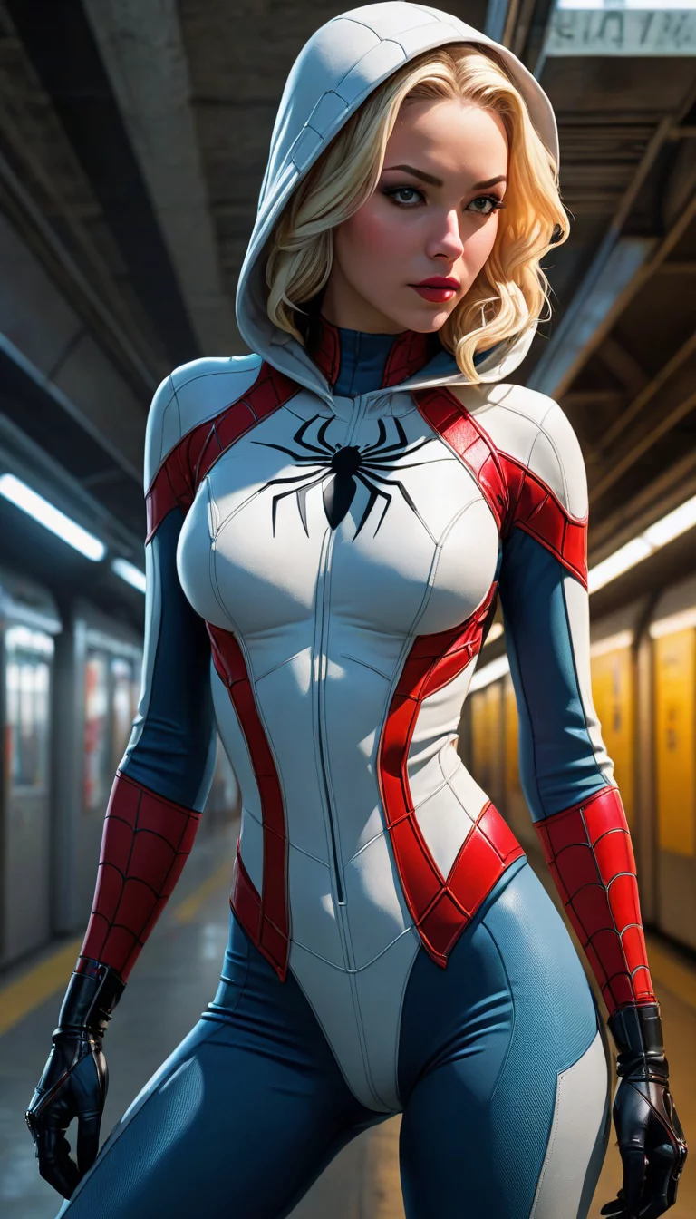 Museland-Chilly Nipple Vigilante Tryouts-SuperheroineDistress-SpiderGwenCold