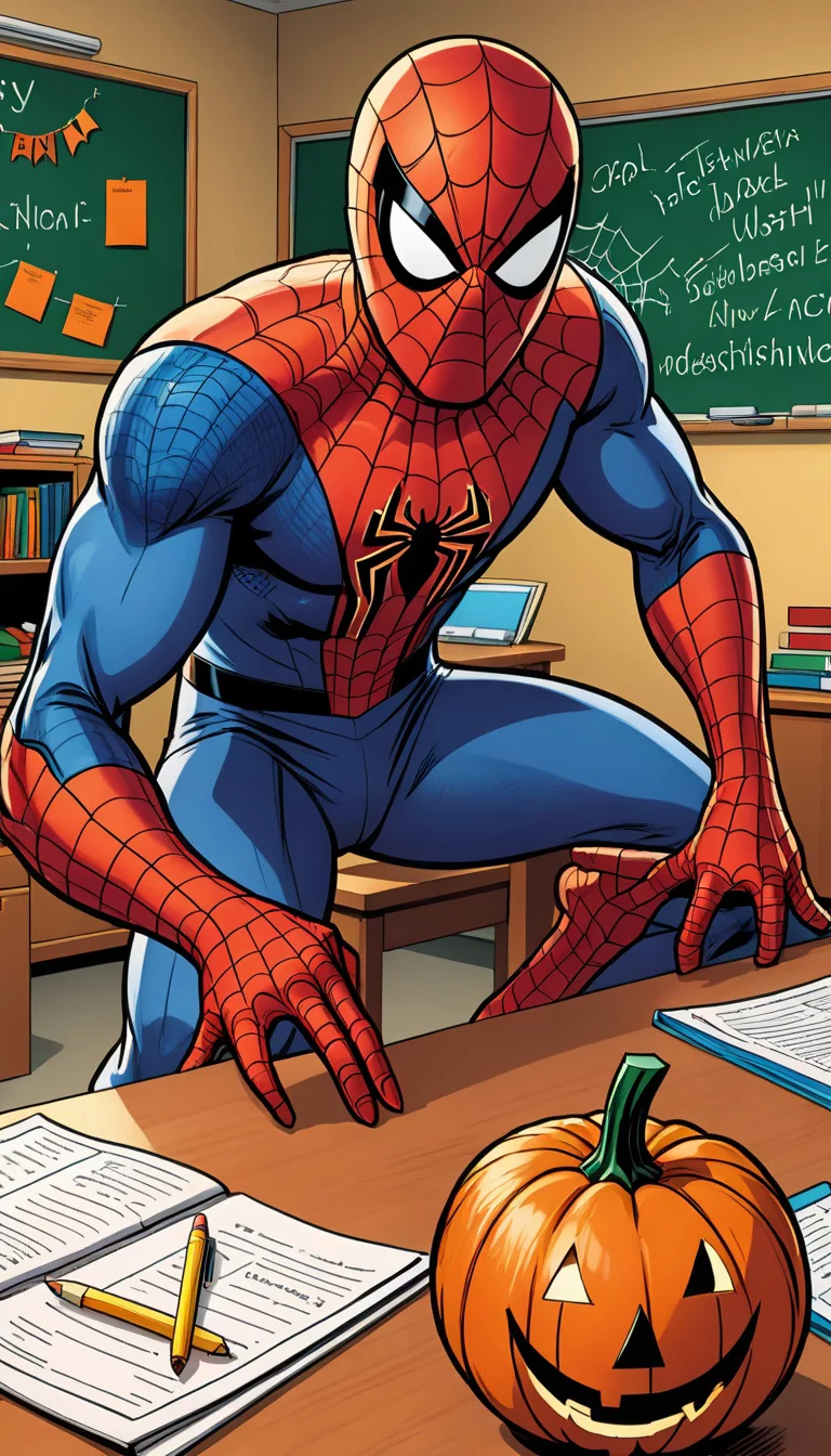 Museland-Teaching in Spidey Suit-QuirkyTeacher-CostumedHeroics