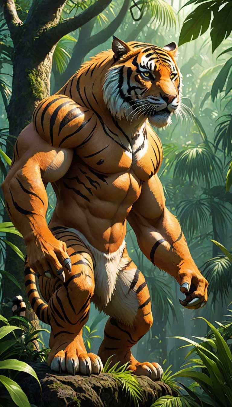 Museland-Mating with Jungle Beast-AlphaBeastEncounter-MuscularFurryTiger